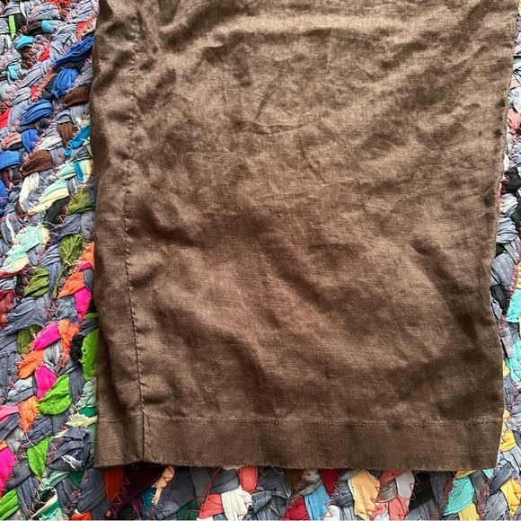 Lot Of 2 Silhouettes Linen Cropped Pull On Pants Womens Plus Size 3X Black Brown - Picture 8 of 16